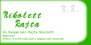 nikolett rajta business card